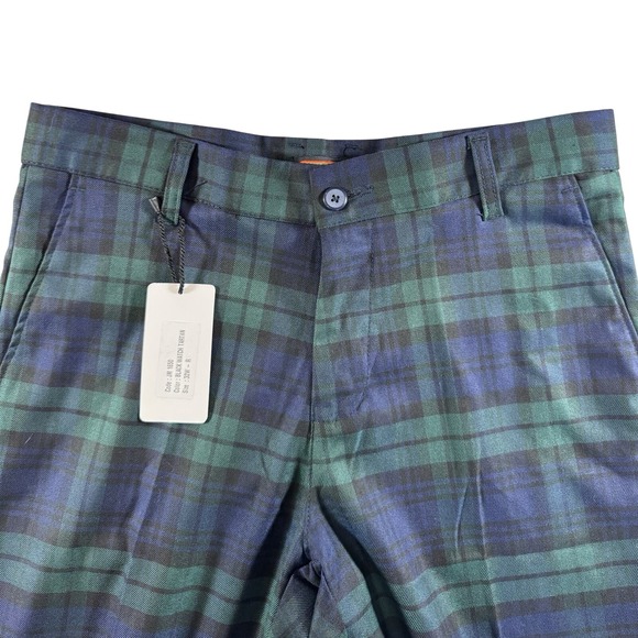 Run & Fly Pants Mens 32 Black Watch Tartan Check Slim Fit Straight Leg Punk Goth - Picture 7 of 9